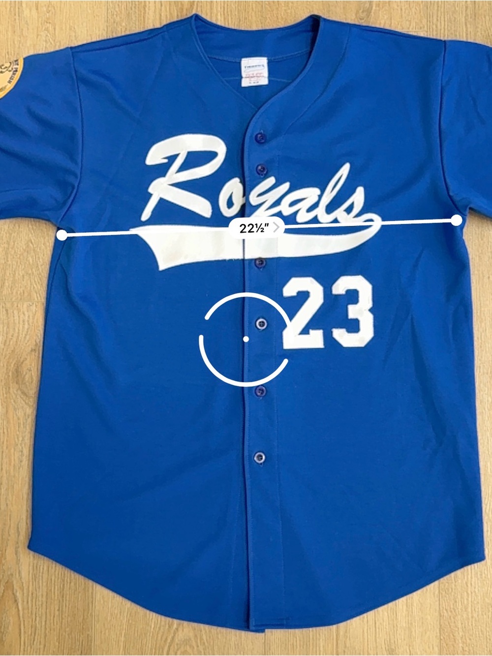 Vintage Kansas City Royals Custom Jersey USS Abraham Lincoln Patch Barnes #23 - Picture 8 of 12